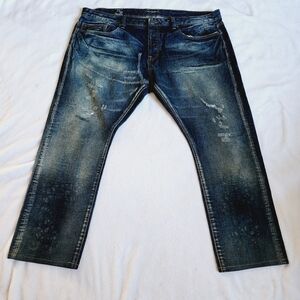 Cult of Individuality Greaser Straight Japanese Selvedge Denim Button Fly 44X 34